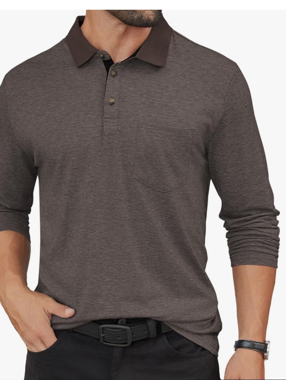 B2: Hardaddy Men's Casual Polo Shirt with Pocket